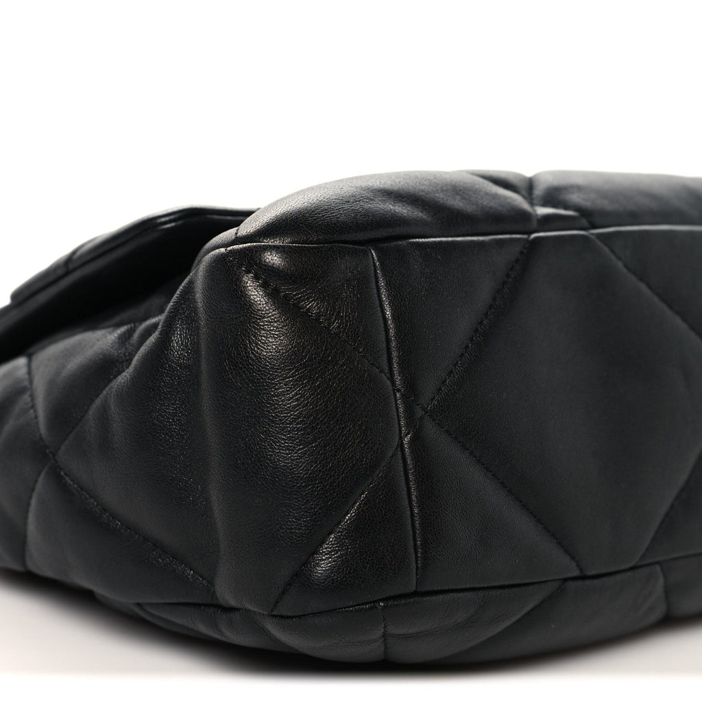 Lambskin Quilted Large Chanel 19 Flap Black