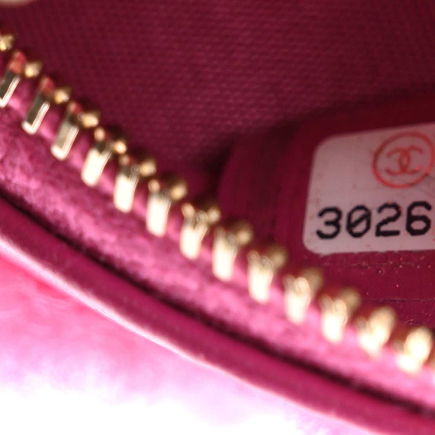 Shearling Sheepskin Chanel 19 Round Clutch With Chain Dark Pink