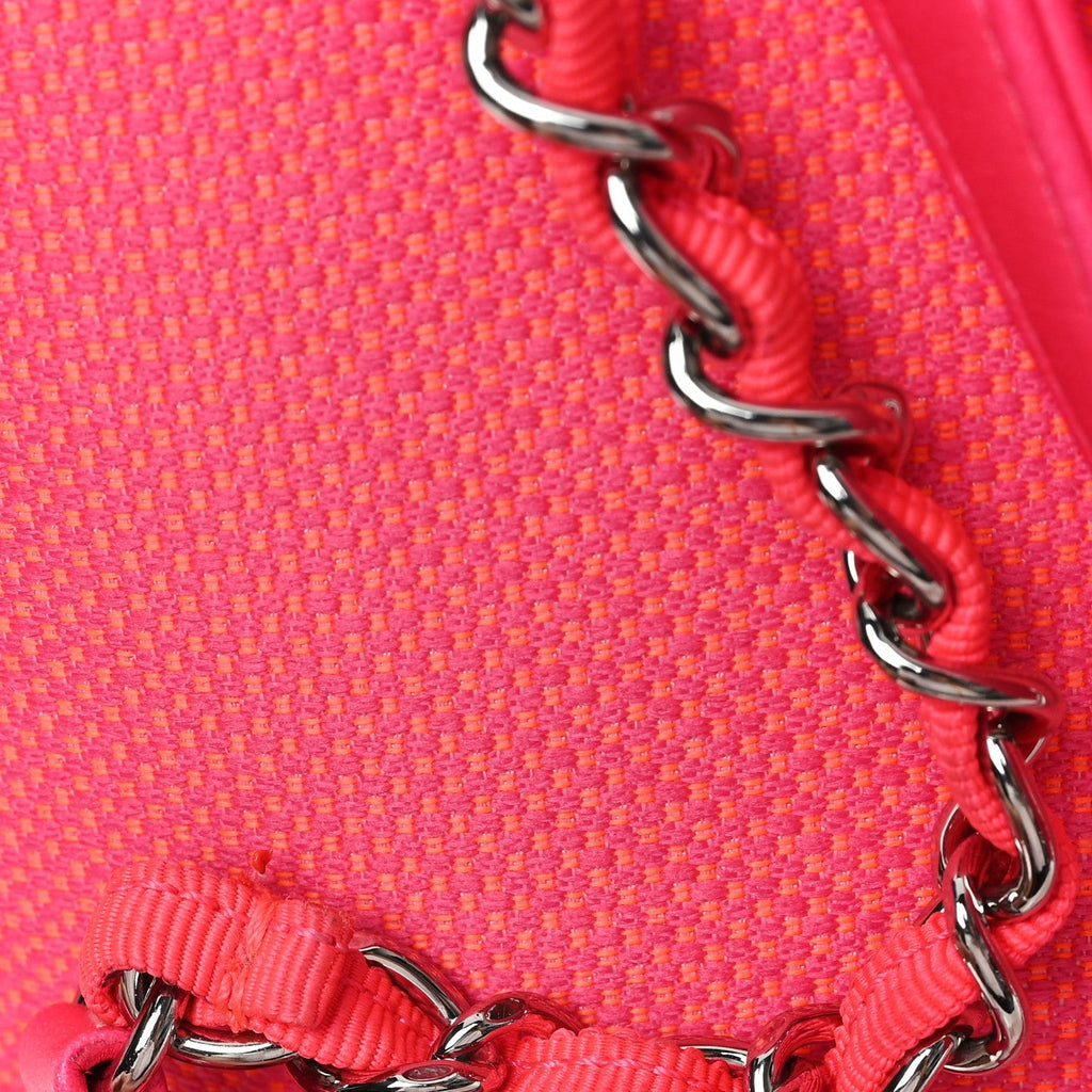 Canvas Mini Deauville Tote Pink Orange