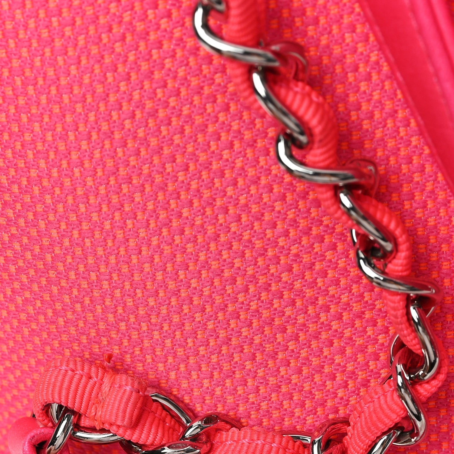 Canvas Mini Deauville Tote Pink Orange