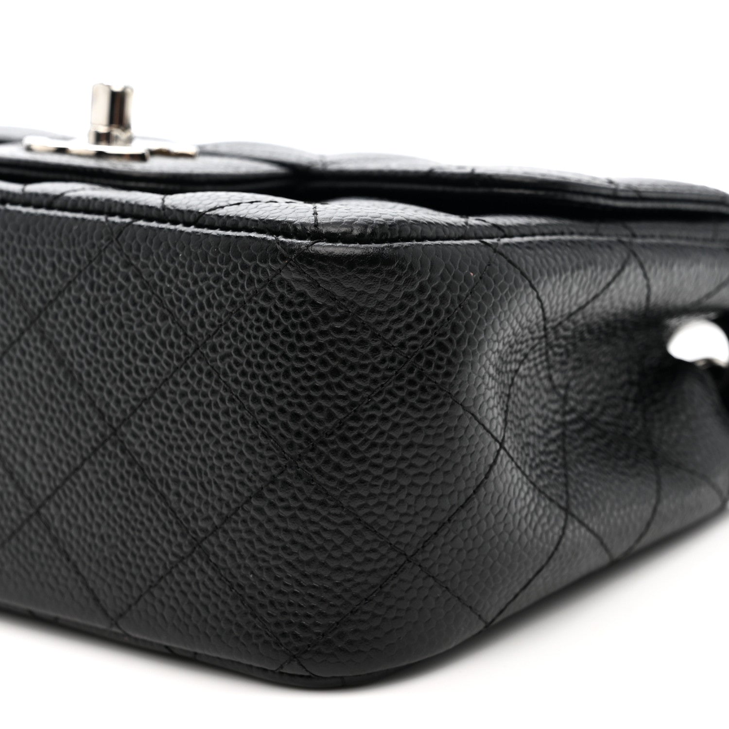 Caviar Quilted Mini Square Flap Black
