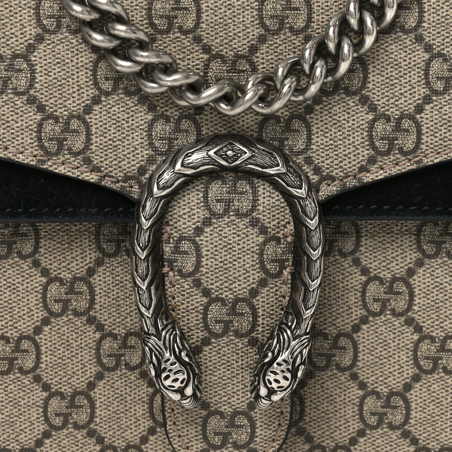GG Supreme Monogram Mini Dionysus Shoulder Bag Black