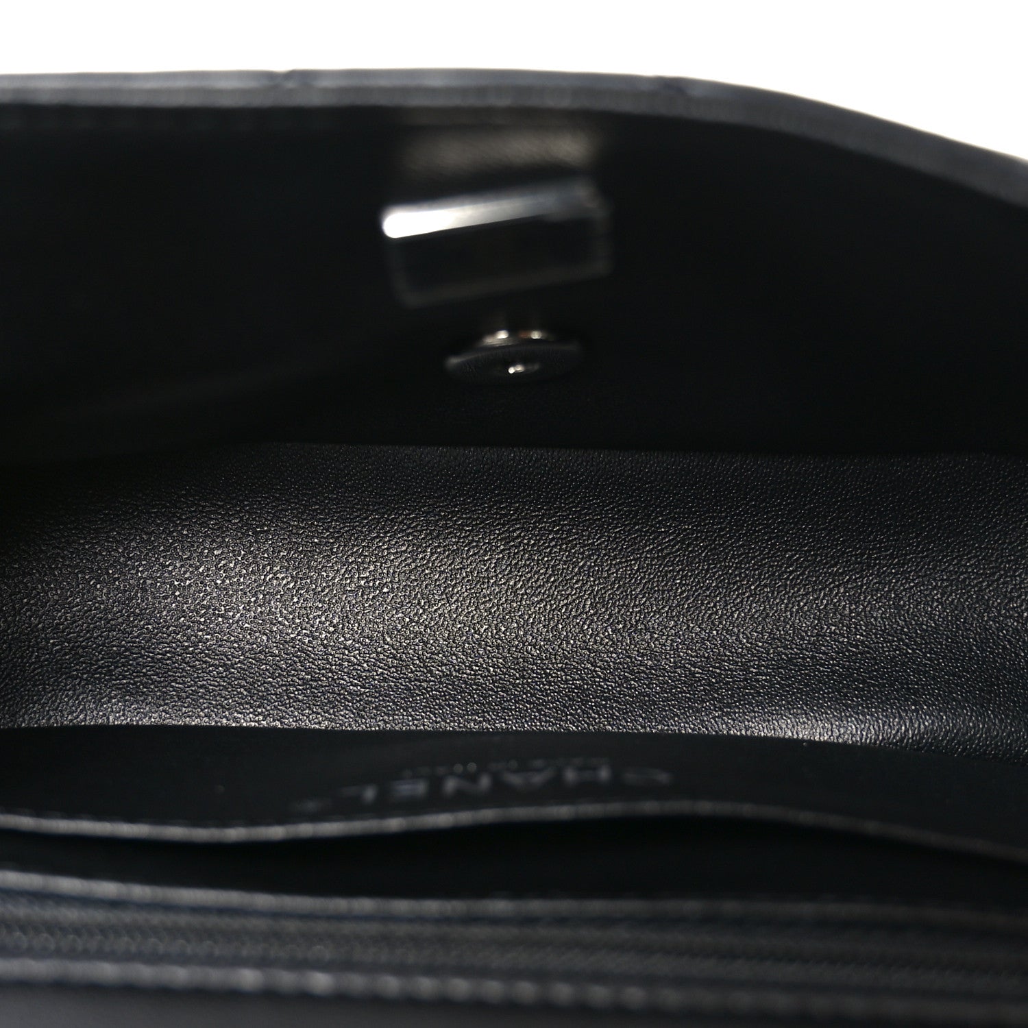 Lambskin Quilted Mini Rectangular Flap Black