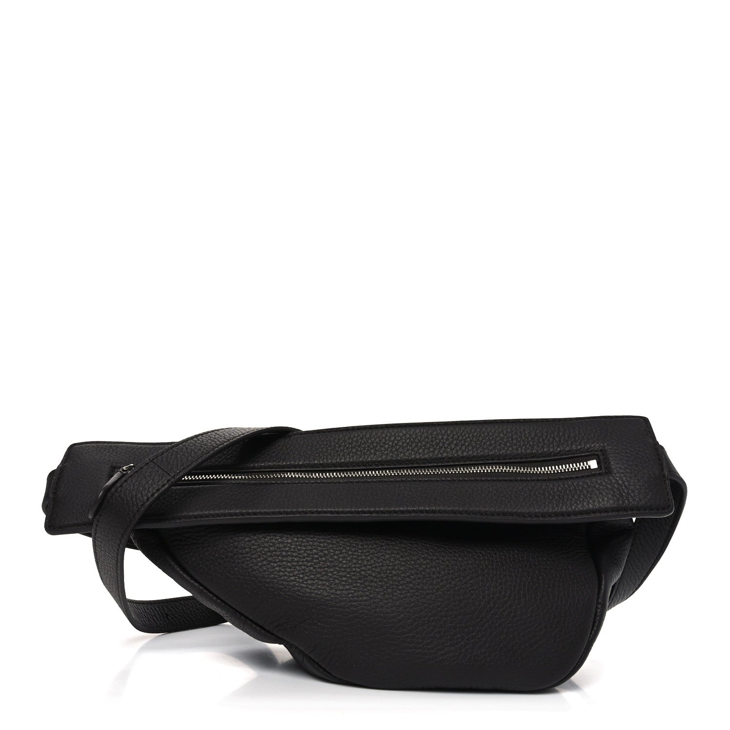 Grained Calfskin Small Slouchy Banana Bag Dark Brown