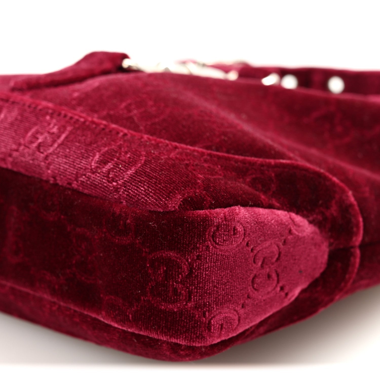 New Velvet Ashmir GG Monogram Small Jackie 1961 Hobo Red