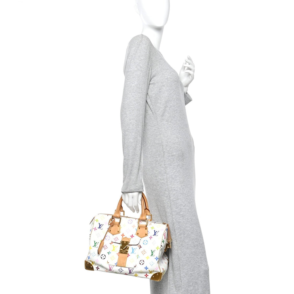 Monogram Multicolor Speedy 30 White