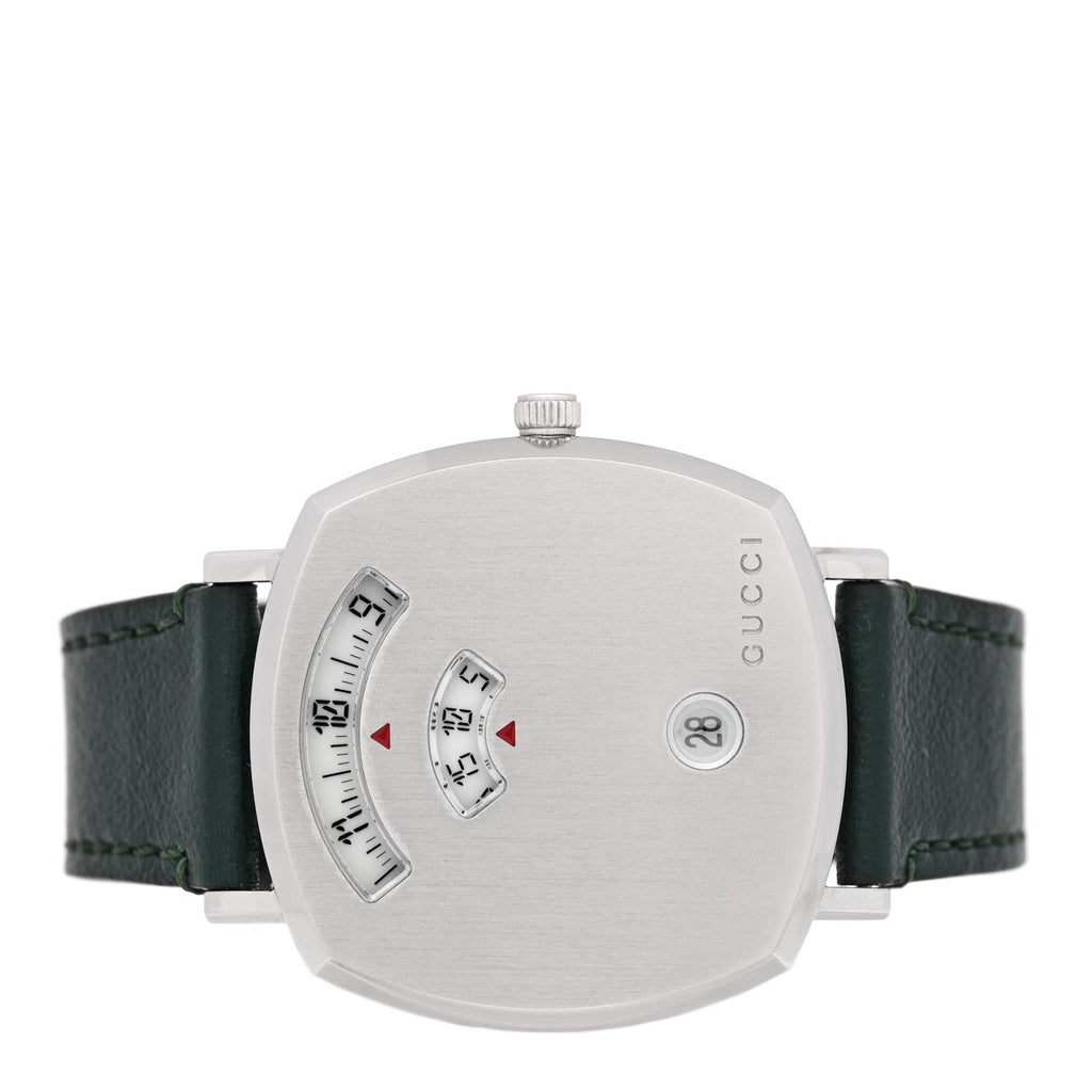 Stainless Steel Calfskin 35mm Grip Quartz Watch Green