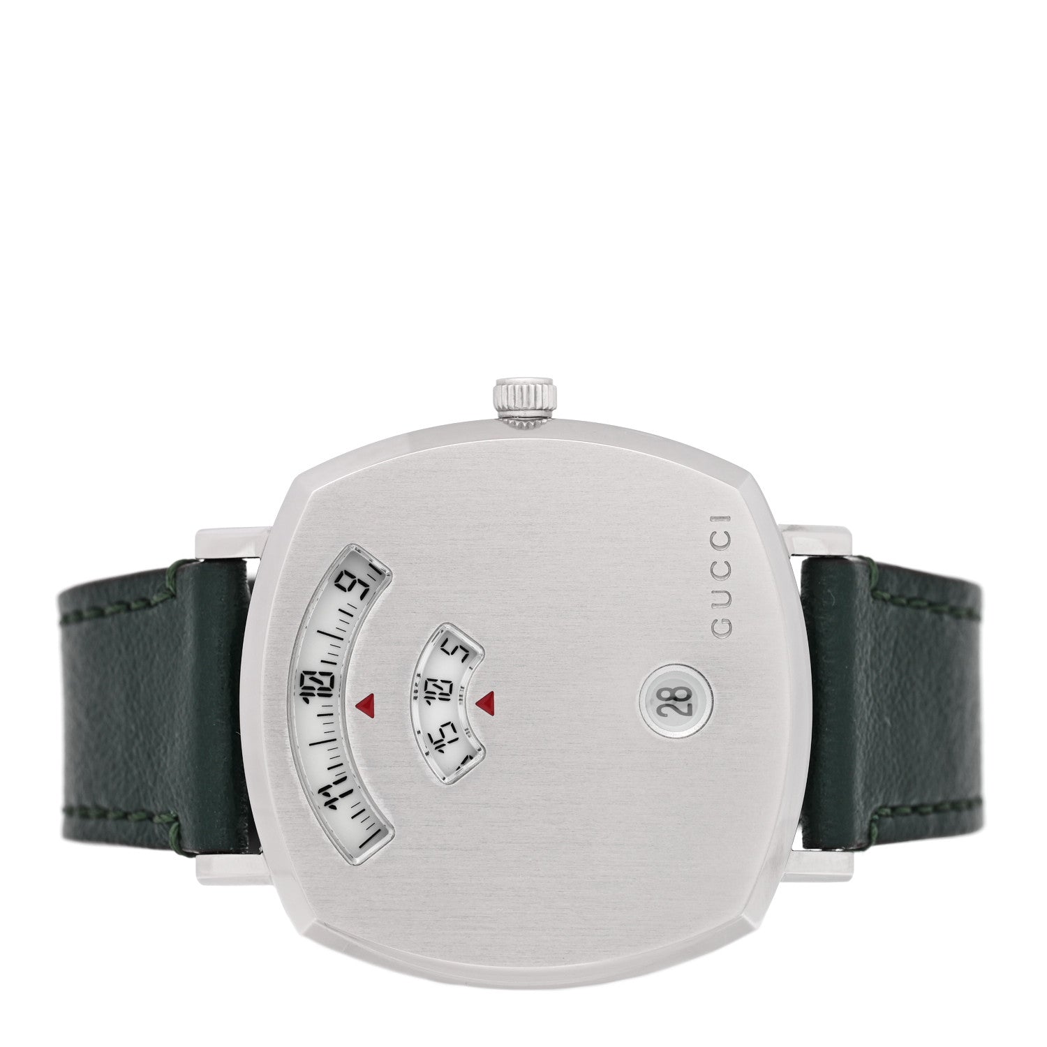 Stainless Steel Calfskin 35mm Grip Quartz Watch Green