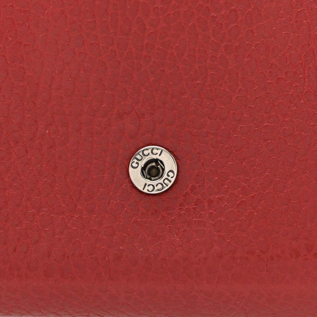 Calfskin Mini Dionysus Chain Wallet Hibiscus Red