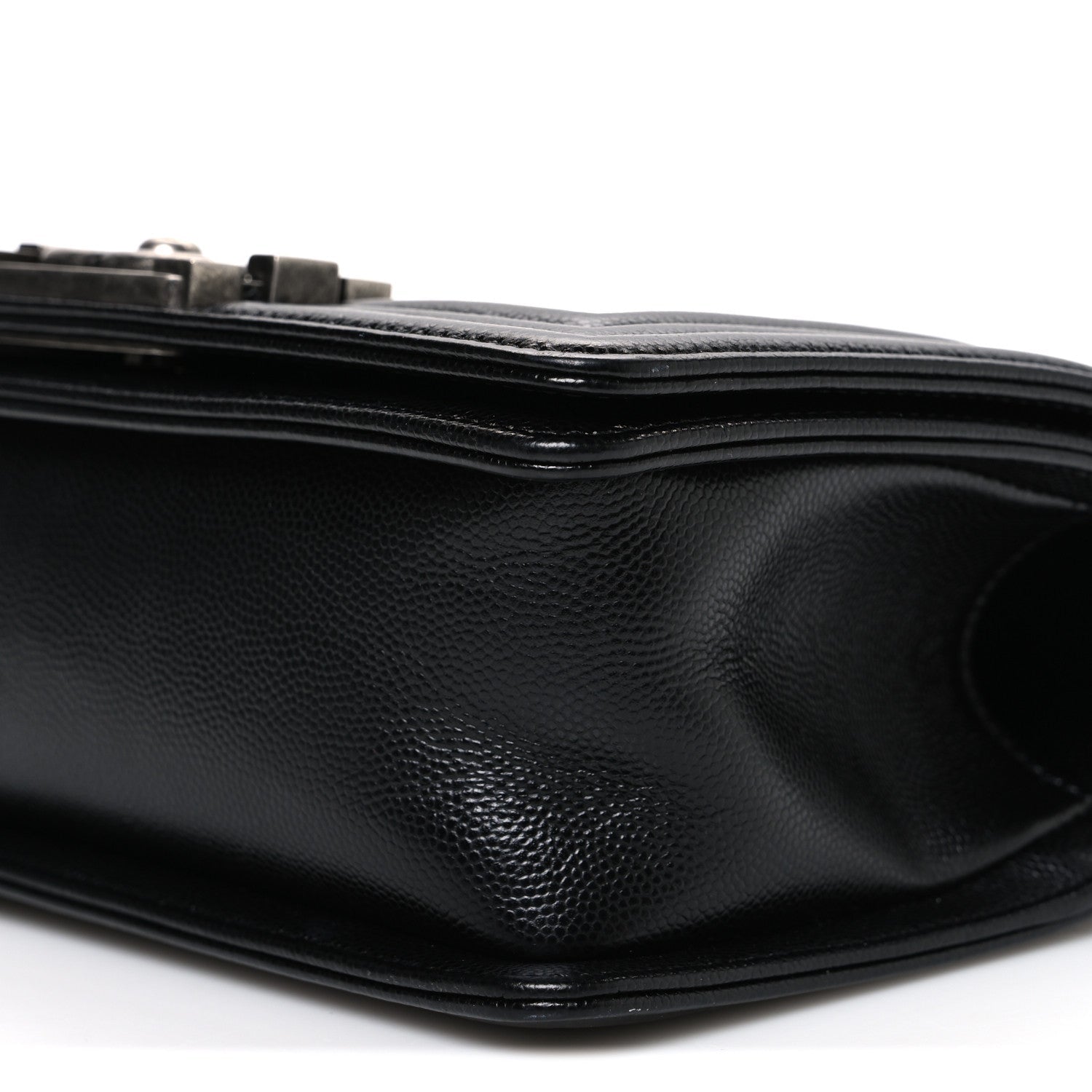 Caviar Quilted Small Boy Flap Black