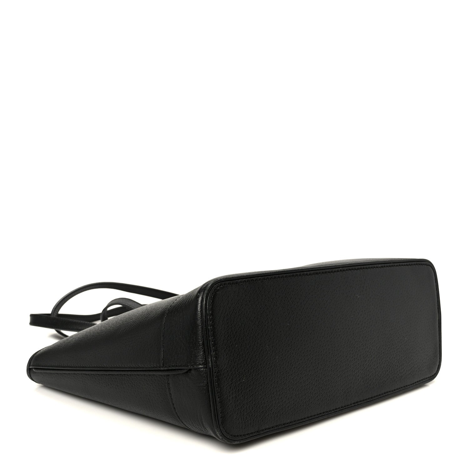 Textured Dollar Calfskin Small Ophidia Shoulder Tote Bag Black