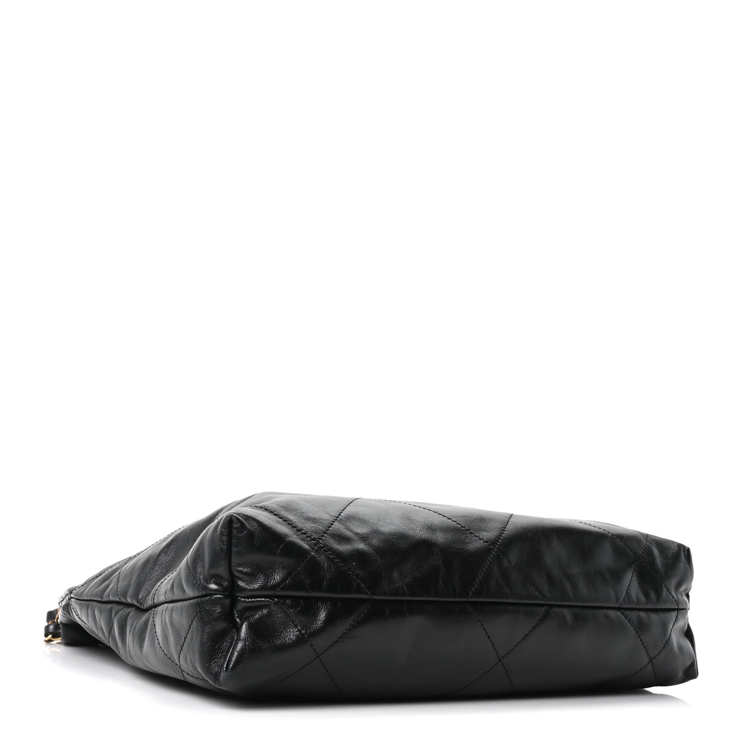 Shiny Calfskin Quilted Small Chanel 22 Black