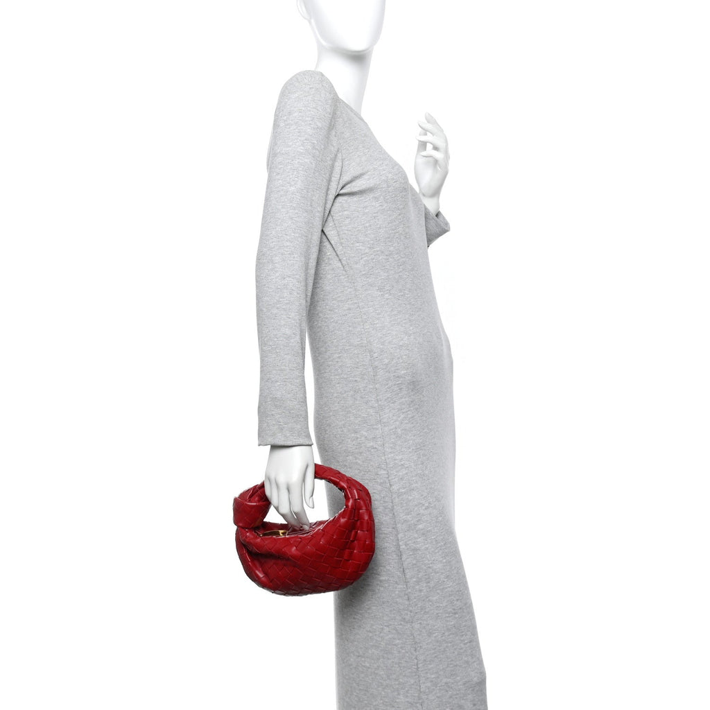 Nappa Intrecciato Mini Jodie Dark Red
