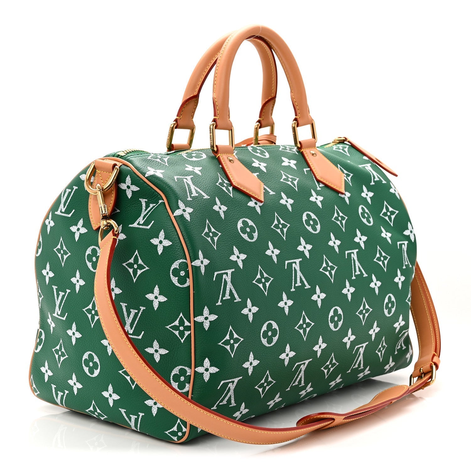 Calfskin Monogram Speedy P9 Bandouliere 40 Green