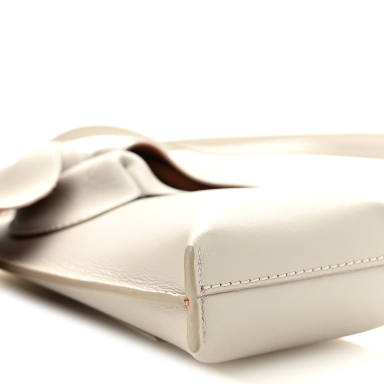 Calfskin Bunny Pouch Crossbody Bag Ghost