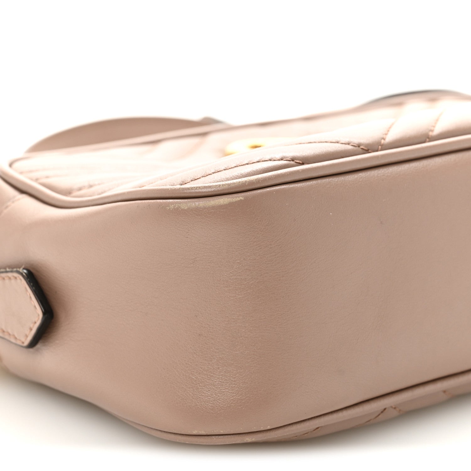 Calfskin Matelasse Small GG Marmont Chain Shoulder Bag Porcelain Rose