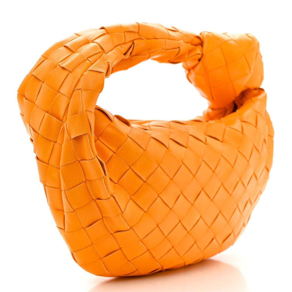 Nappa Intrecciato Mini Jodie Tangerine
