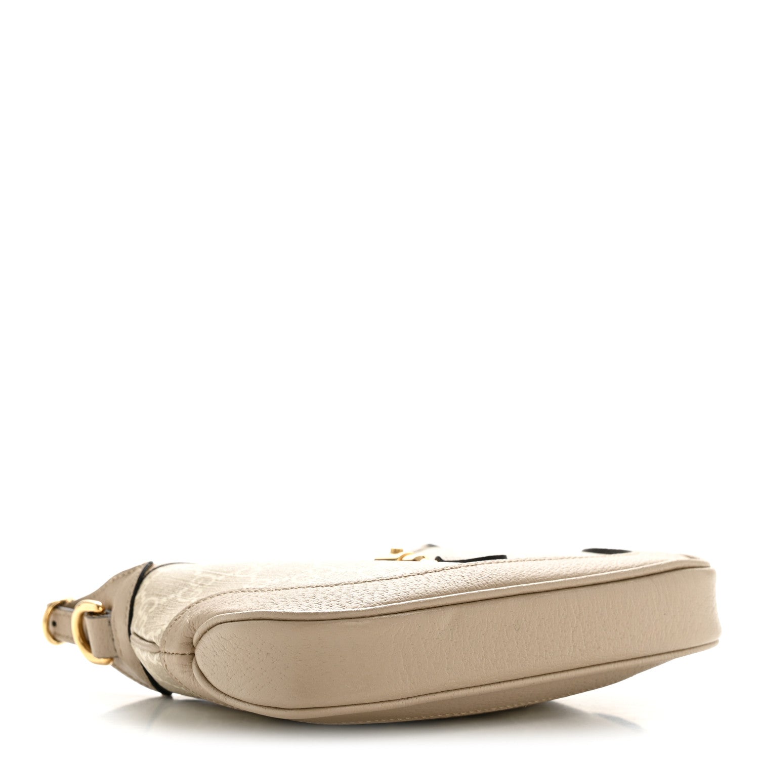 GG Supreme Monogram Textured Dollar Calfskin Mini Jackie 1961 Hobo Beige Mystic White Oatmeal