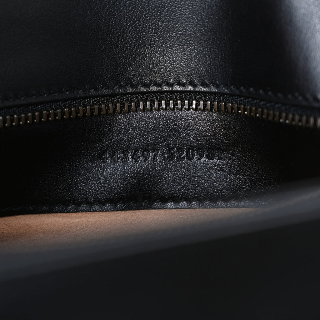 Calfskin Matelasse Small GG Marmont Shoulder Bag Black