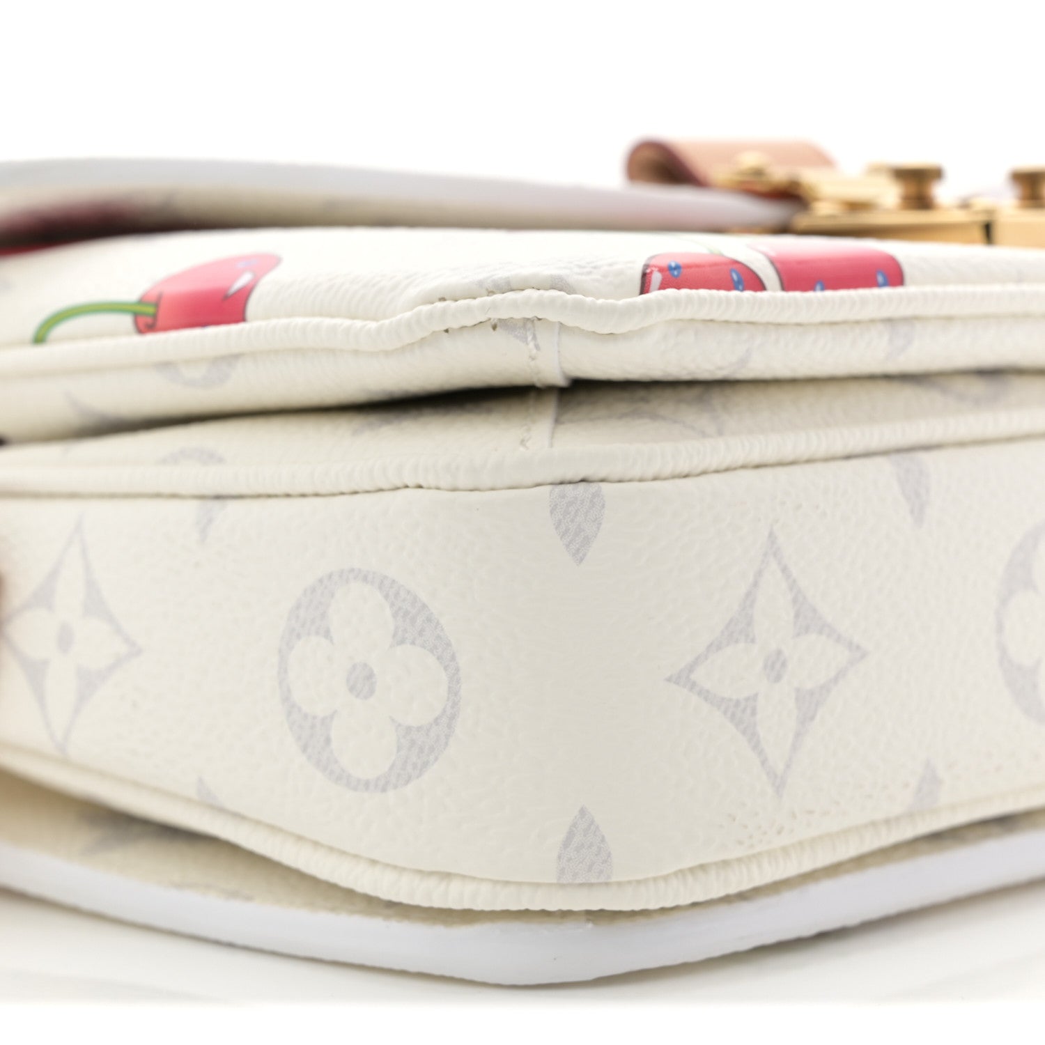 LV X TM Monogram Cerises Pochette Metis East West White