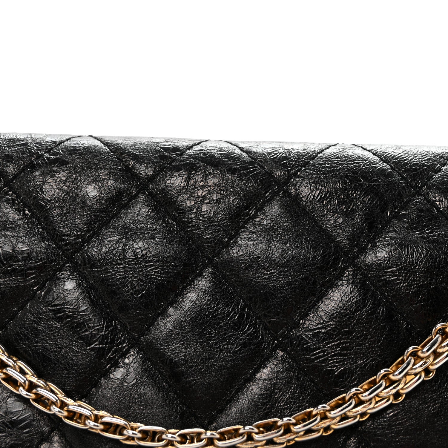 Aged Calfskin Quilted 2.55 Reissue 227 Flap Black