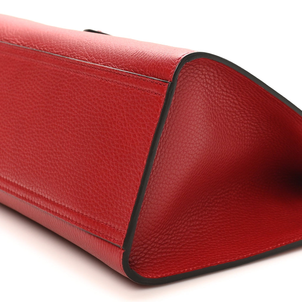 Calfskin Small GG Marmont Top Handle Bag Vulcanic Red