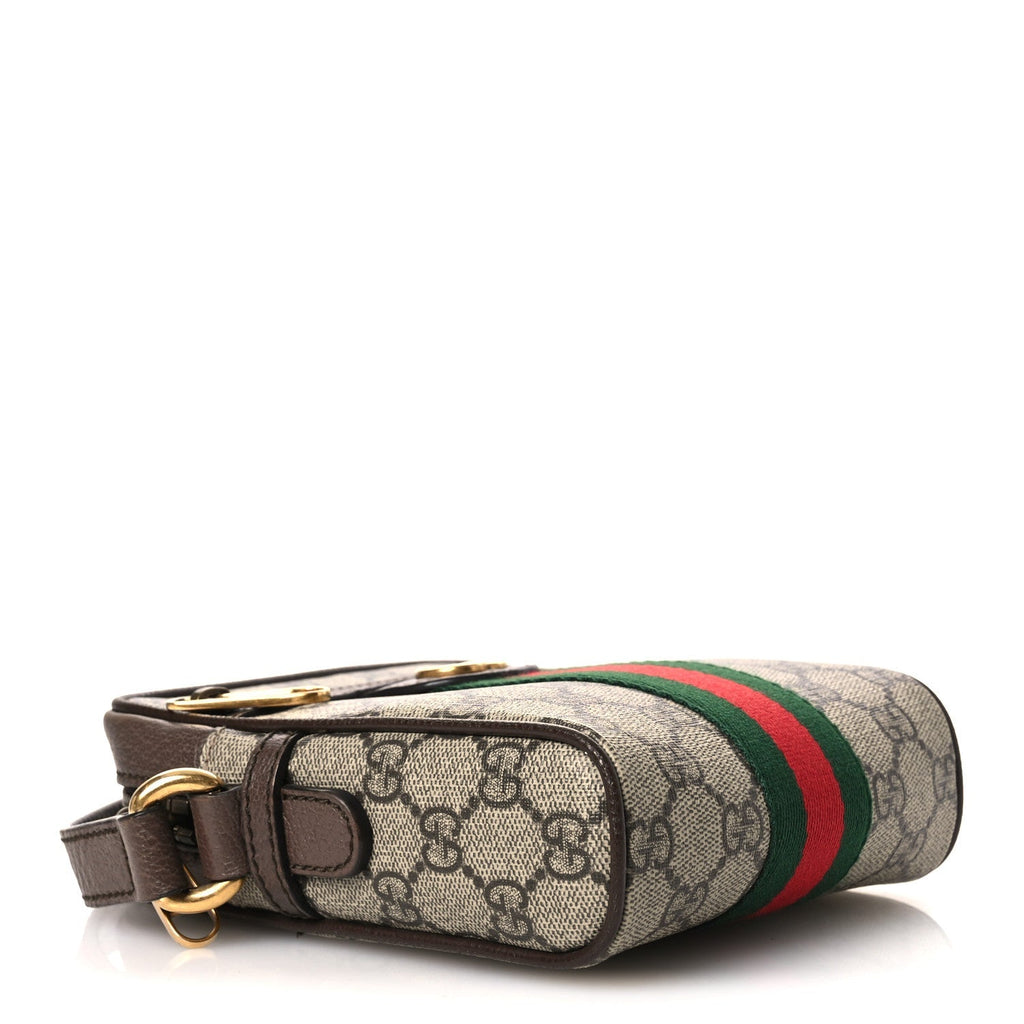 GG Supreme Monogram Web Mini Ophidia Messenger Brown