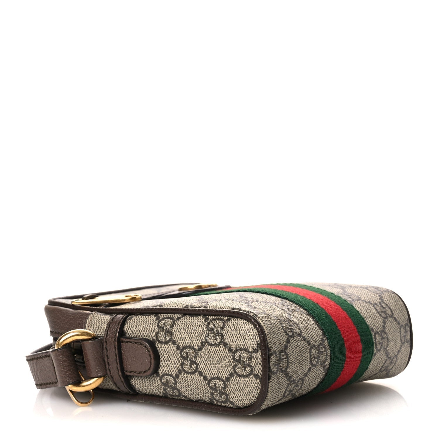 GG Supreme Monogram Web Mini Ophidia Messenger Brown