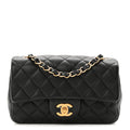 Caviar Quilted Mini Rectangular Flap Black