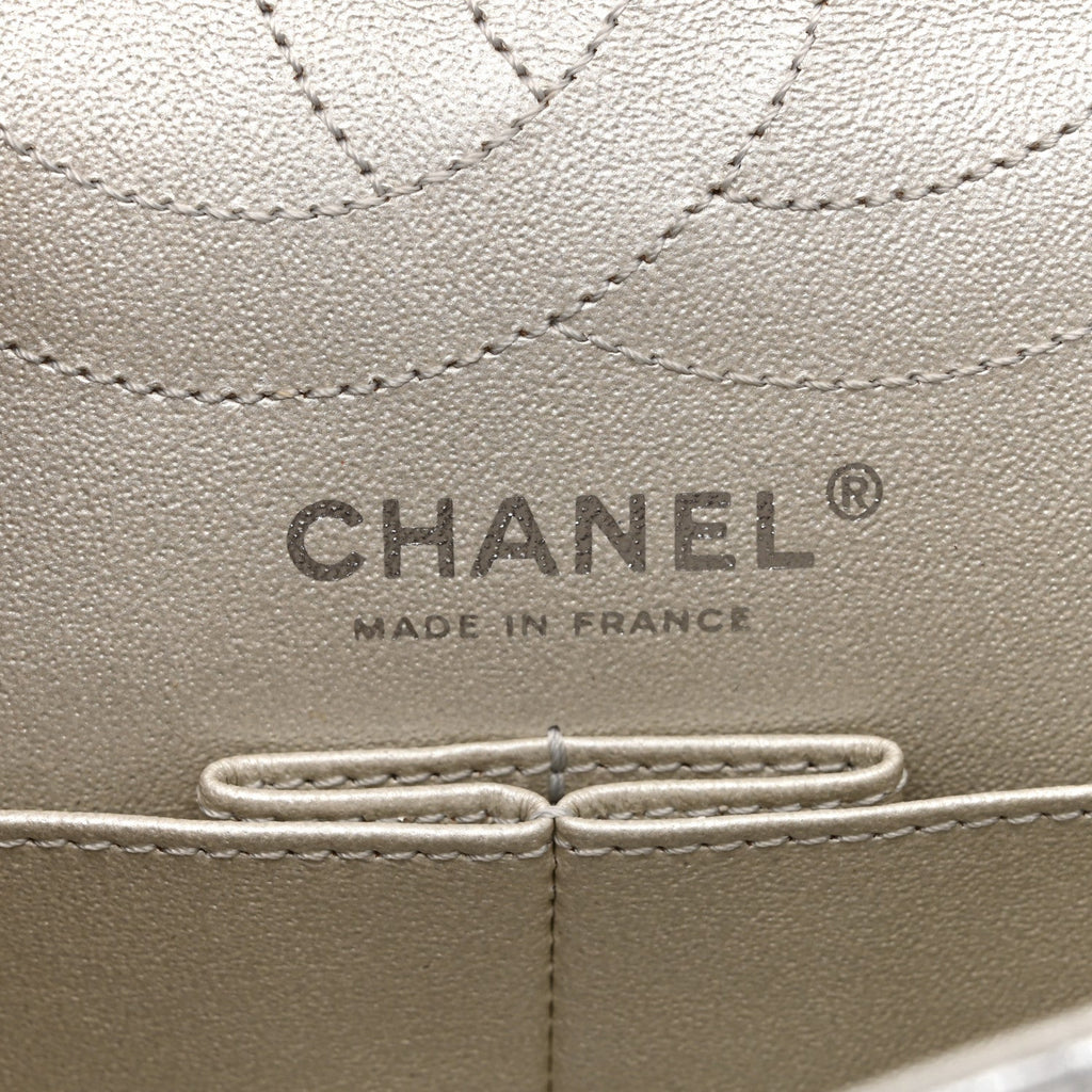 Metallic Lambskin Quilted 2.55 Reissue 226 Flap Silver