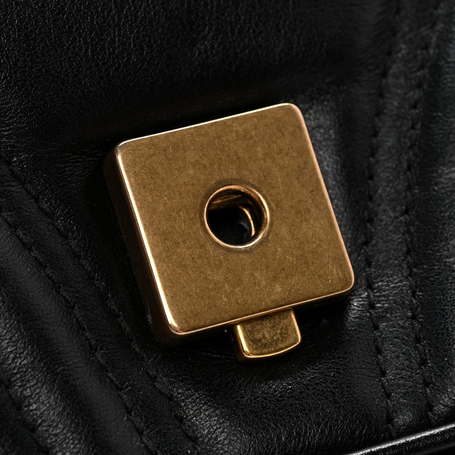 Calfskin Matelasse Small GG Marmont Shoulder Bag Black