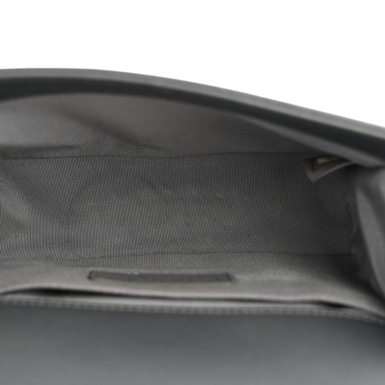 Metallic Calfskin Quilted Small Boy Flap Dark Silver