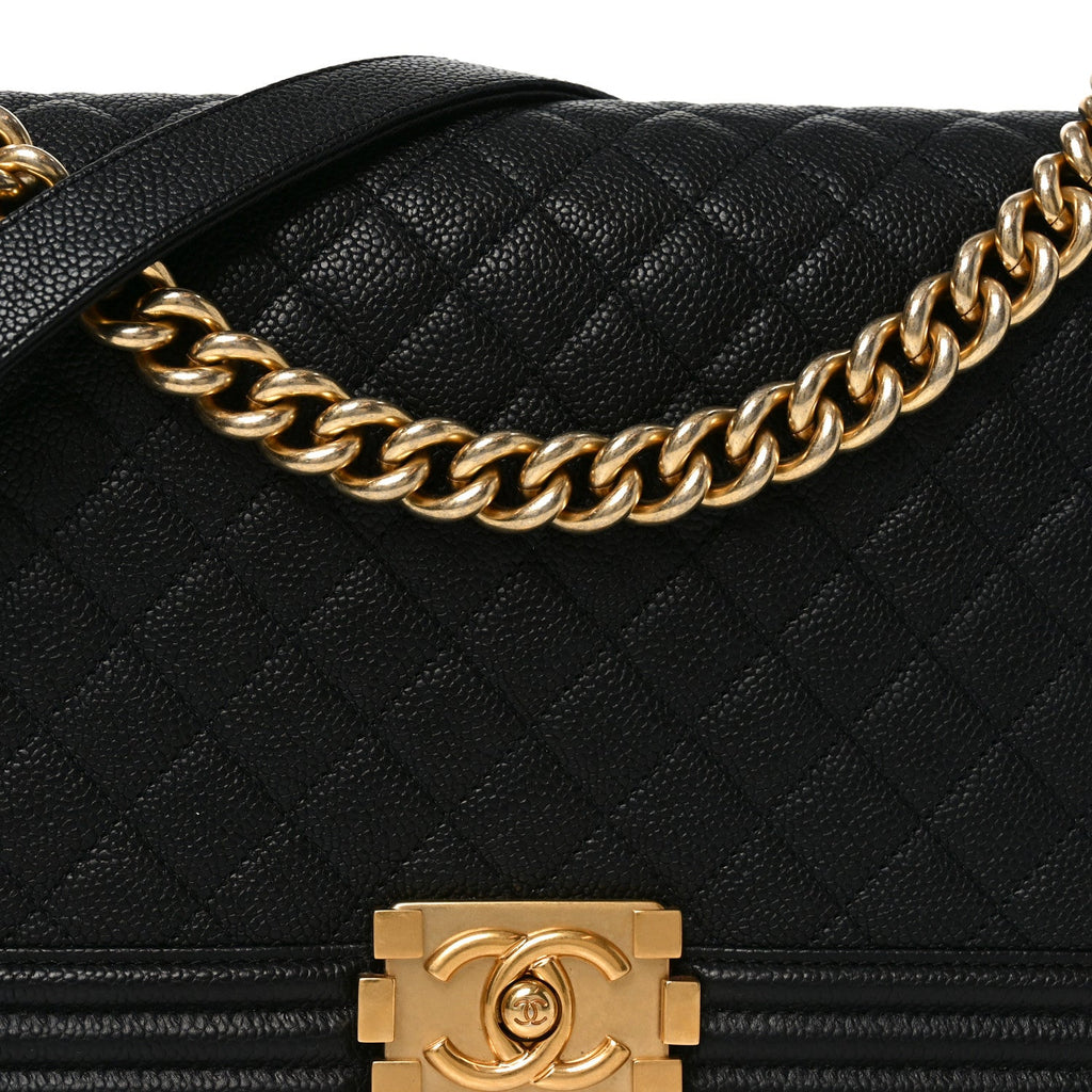 Caviar Quilted New Medium Boy Flap Black
