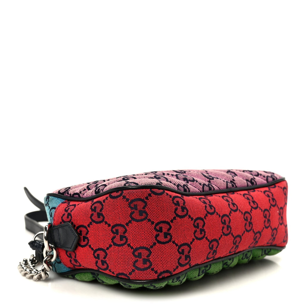 Monogram Multicolor Matelasse Diagonal Small GG Marmont Chain Shoulder Bag Pink Blue Green Red Light Blue