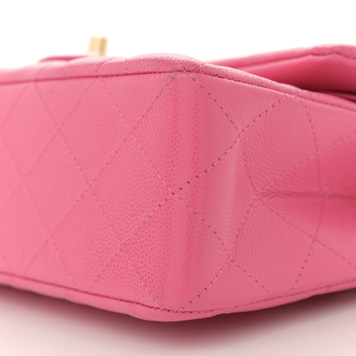 Caviar Quilted Small Double Flap Pink