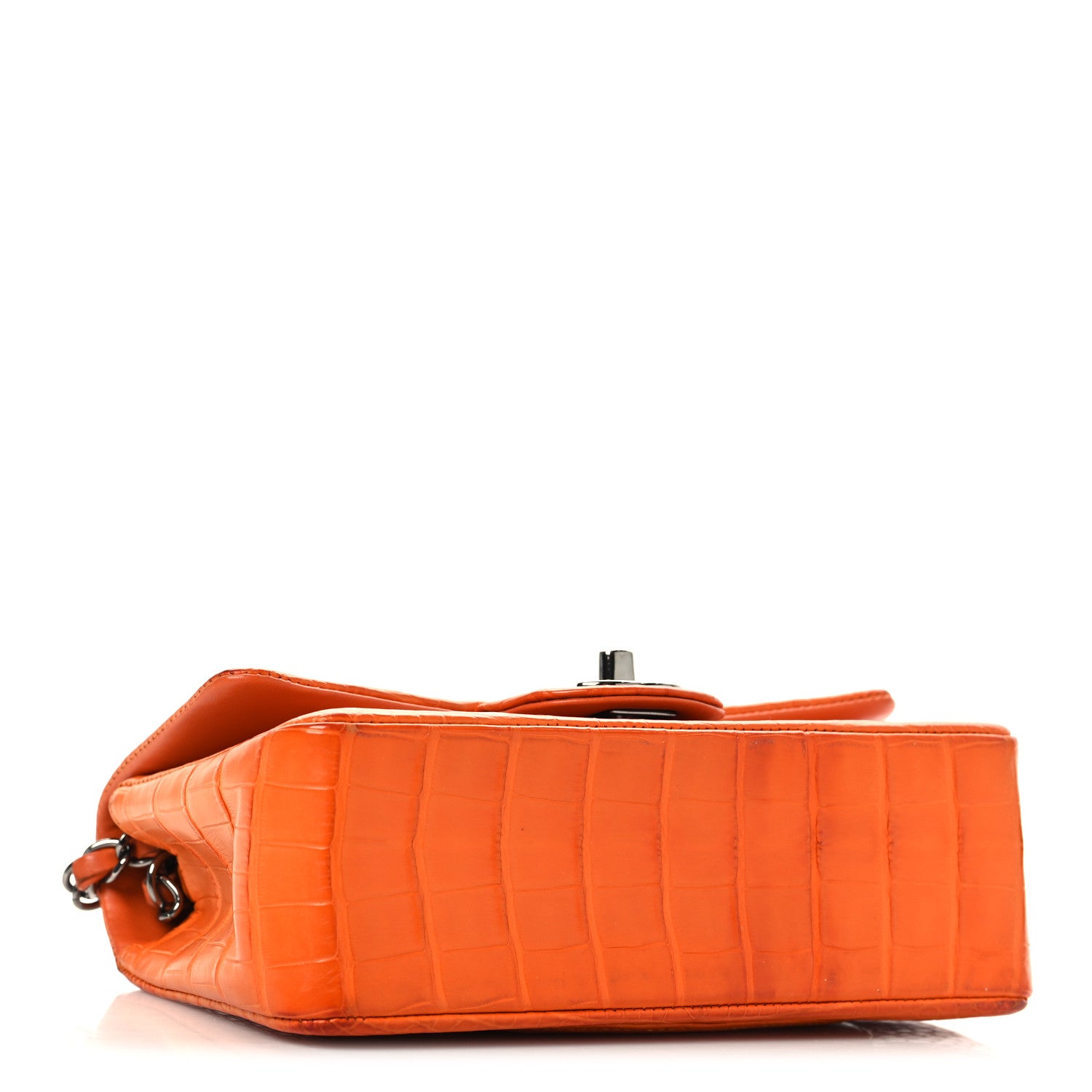 Alligator Mini Rectangular Flap Orange