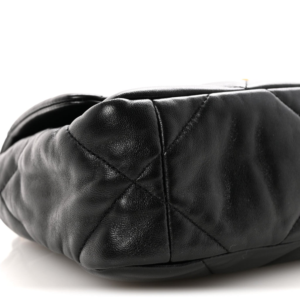 Lambskin Quilted Medium Chanel 19 Flap Black