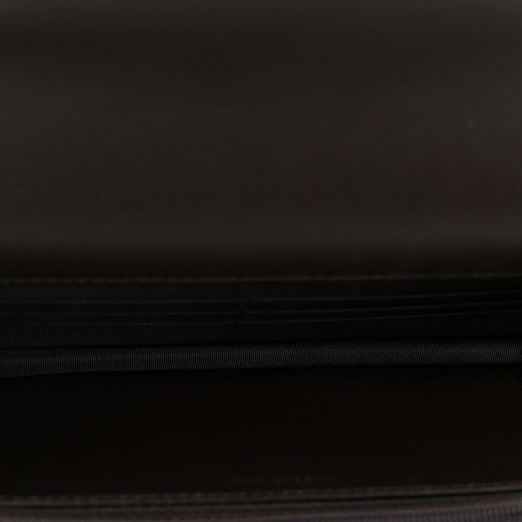 Lambskin Quilted Chanel 19 Wallet On Chain WOC Dark Brown