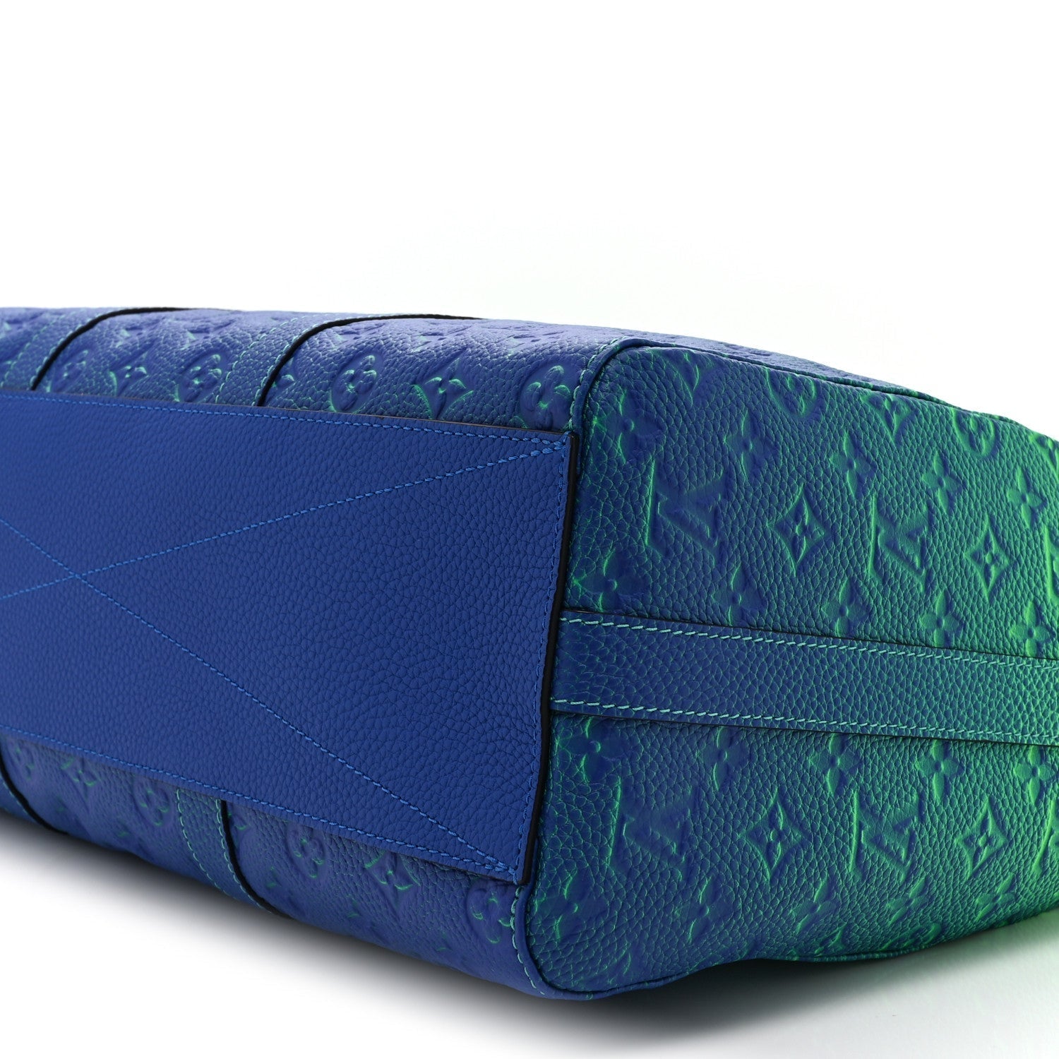 Taurillon Illusion Keepall Tote Bleu Vert