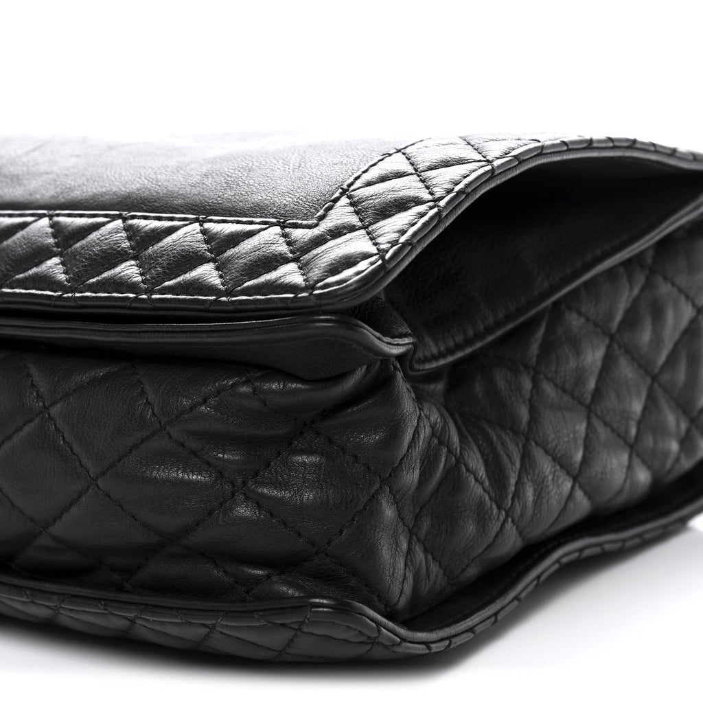 Calfskin Large Boy Reverso Flap Black