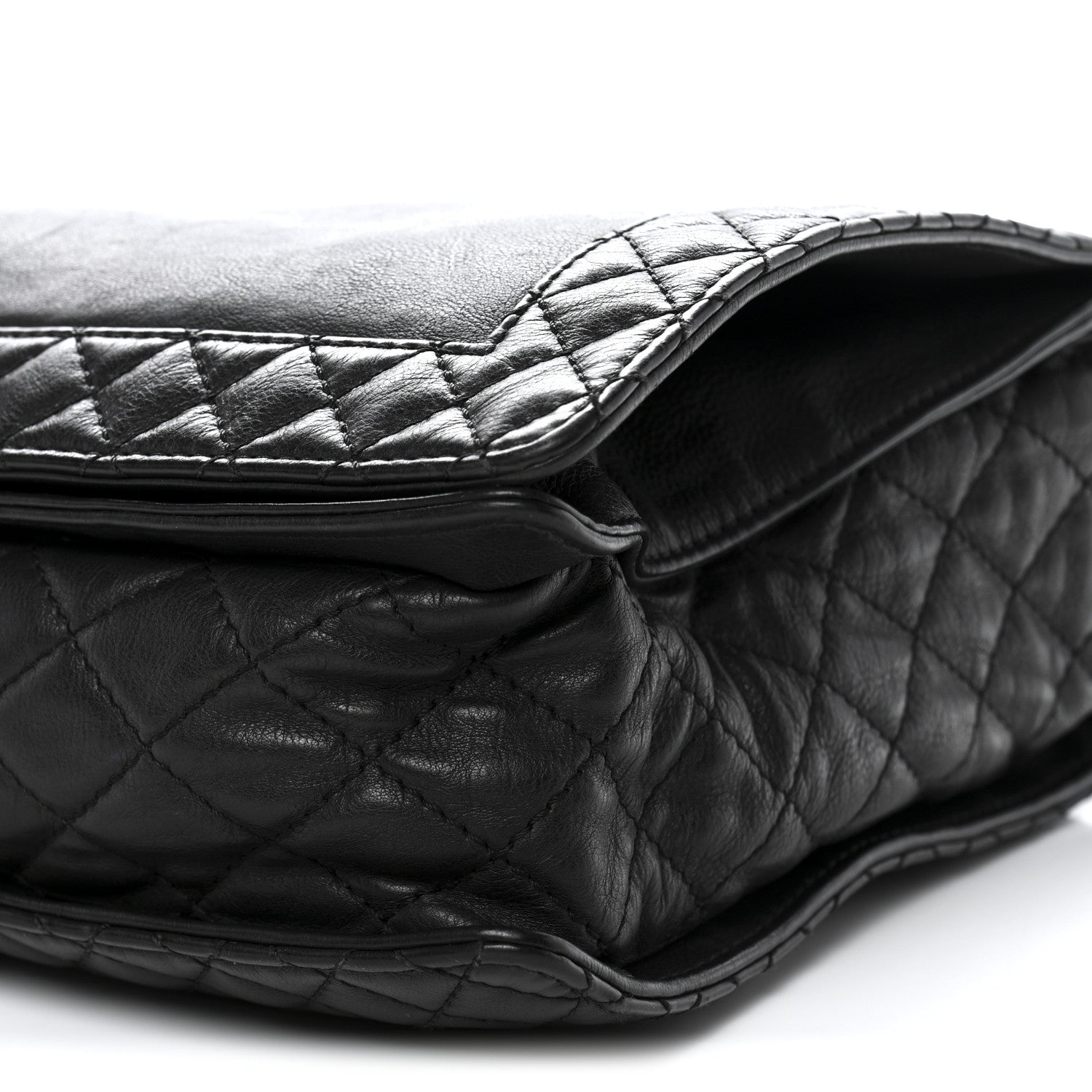 Calfskin Large Boy Reverso Flap Black