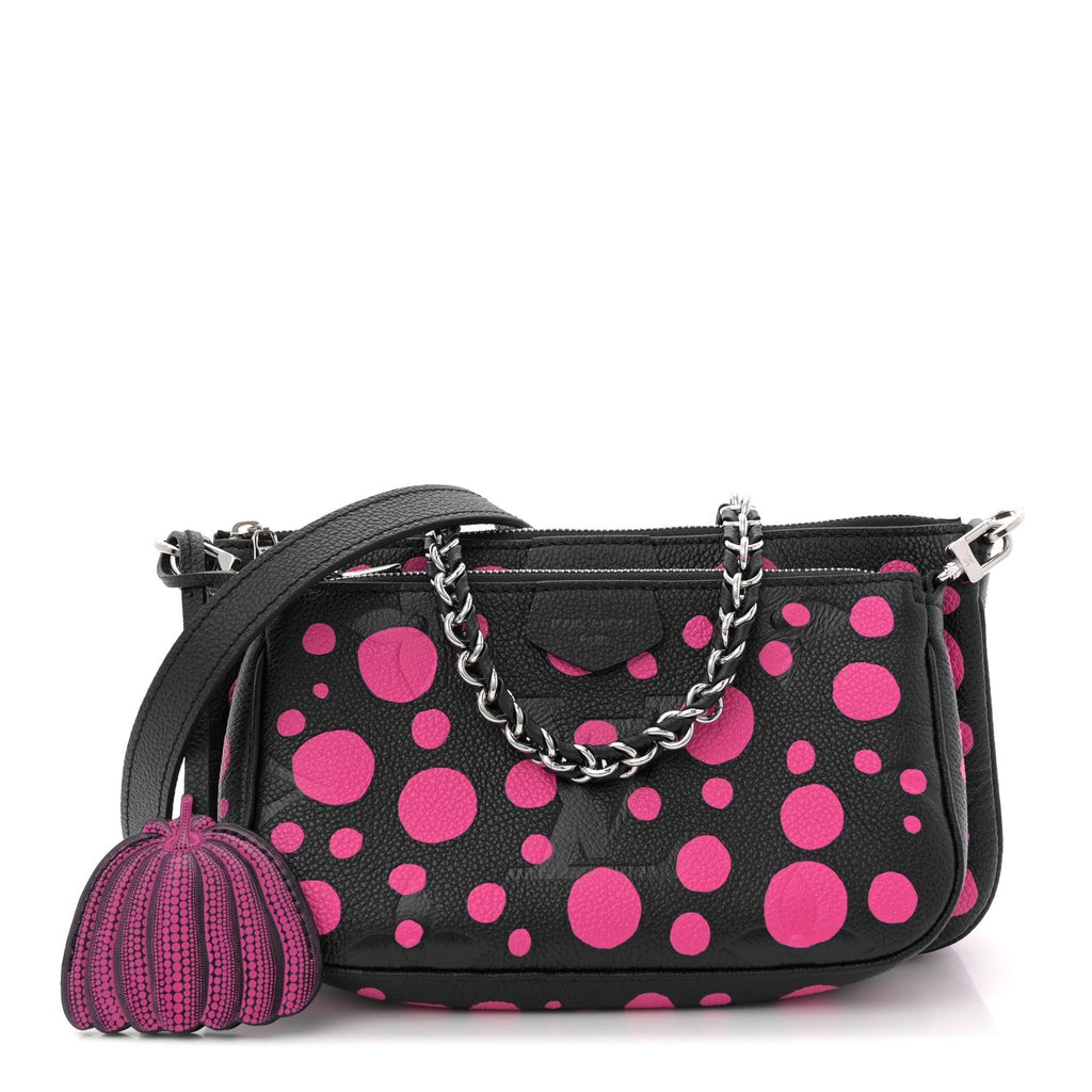 LV X YK Empreinte Multi Pochette Accessories Black Fuchsia