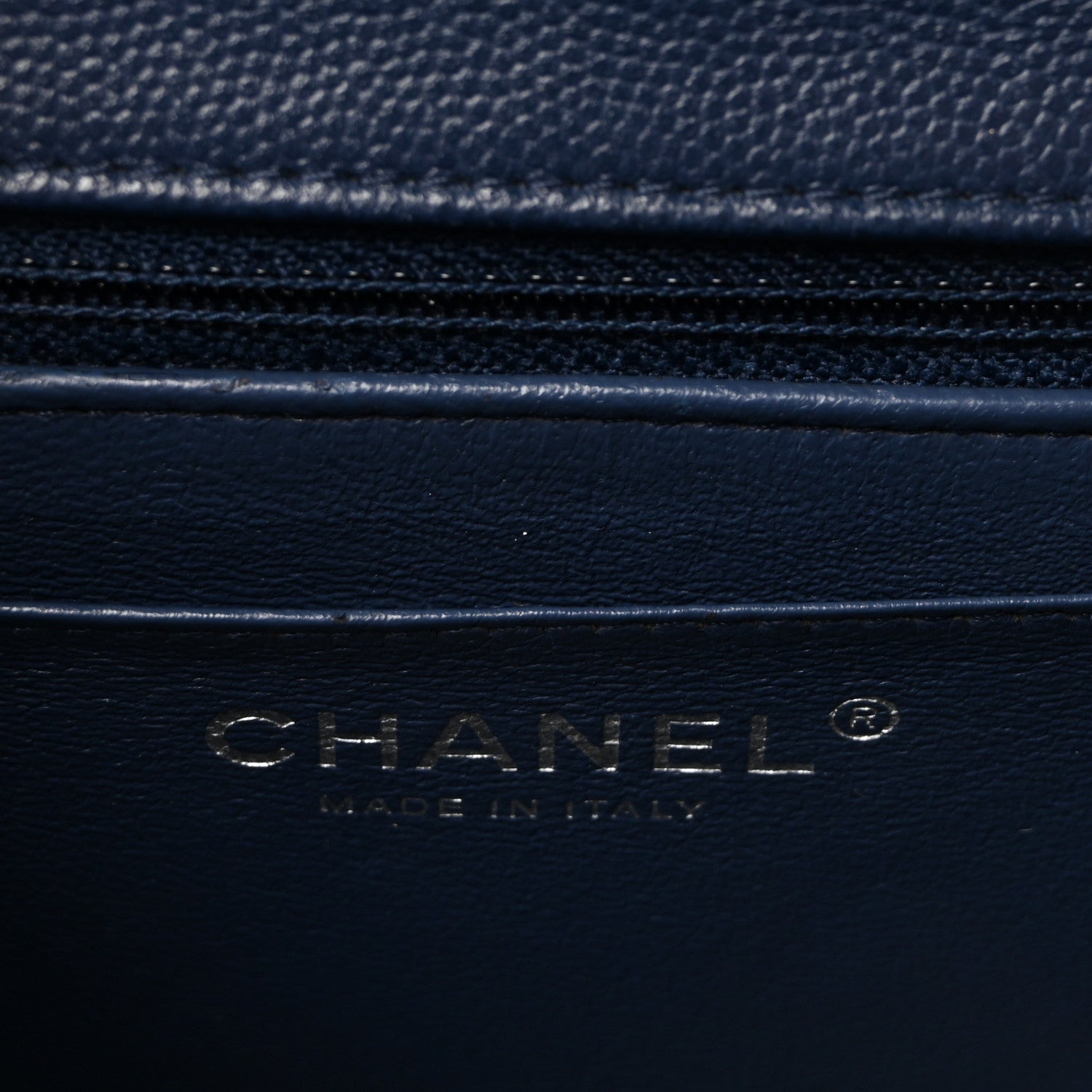Caviar Quilted Mini Square Flap Navy