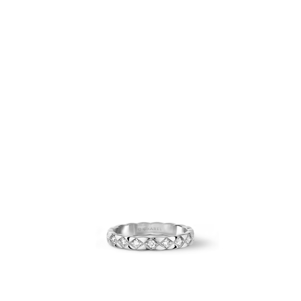 Chanel Coco Crush Ring Quilted Motif Diamonds