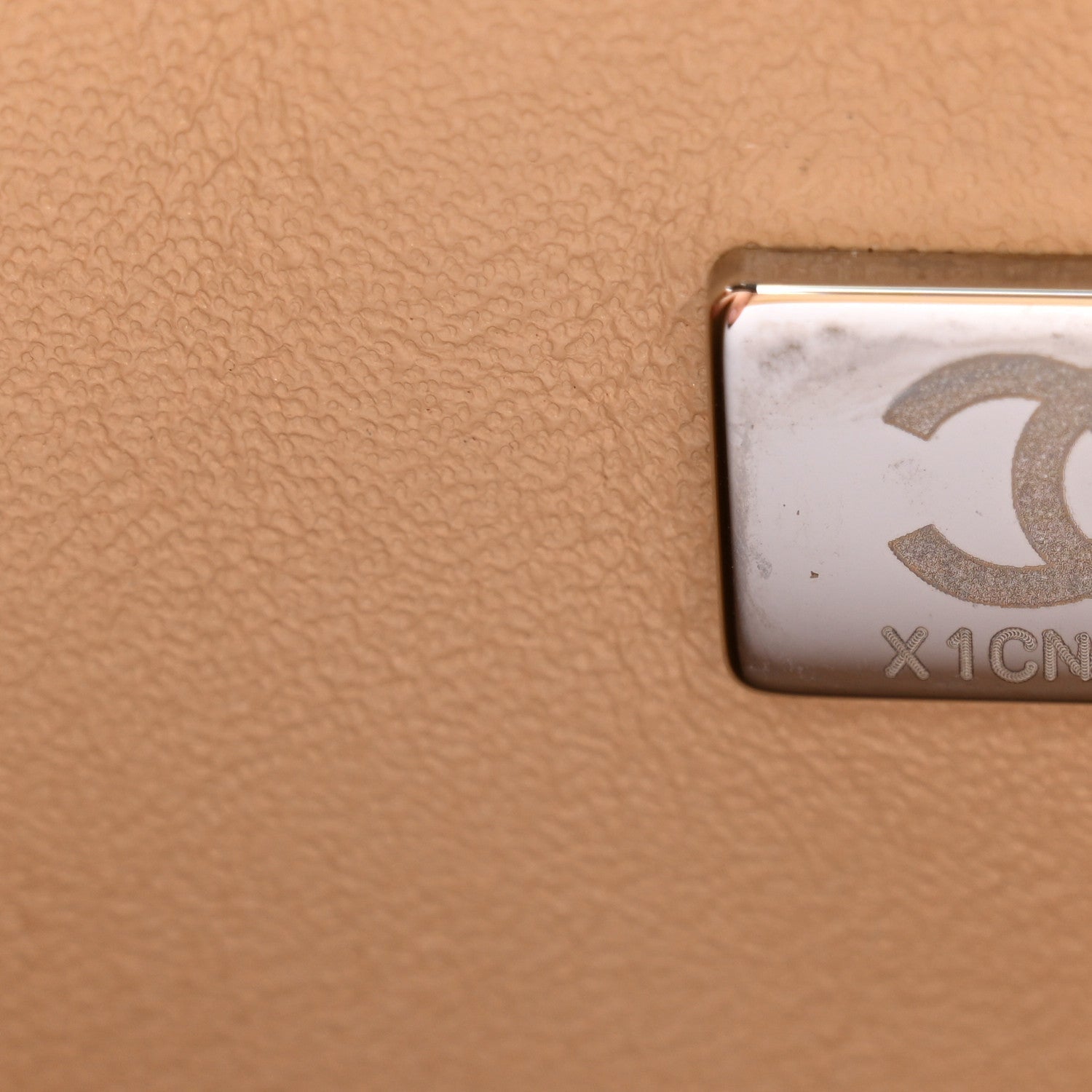 Caviar Quilted Small Double Flap Beige