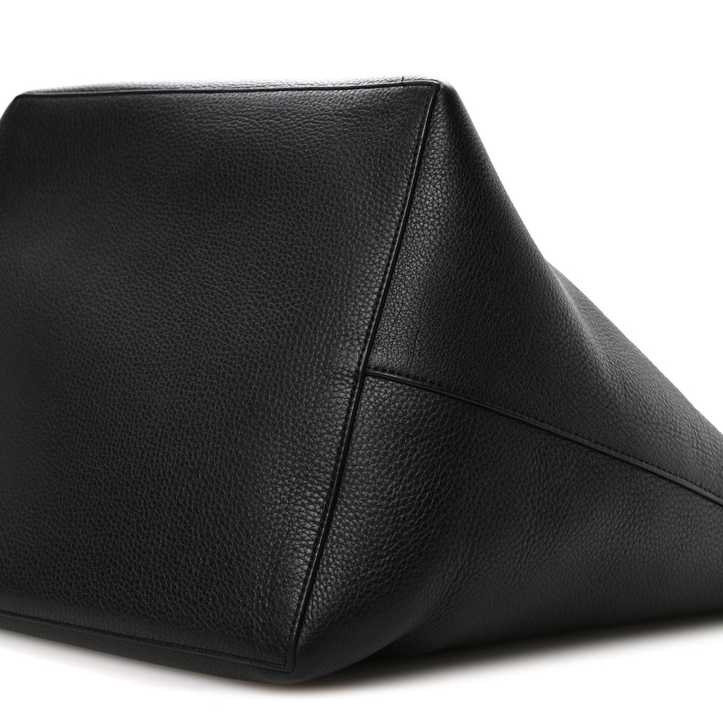 Grained Calfskin Park Tote Three Black