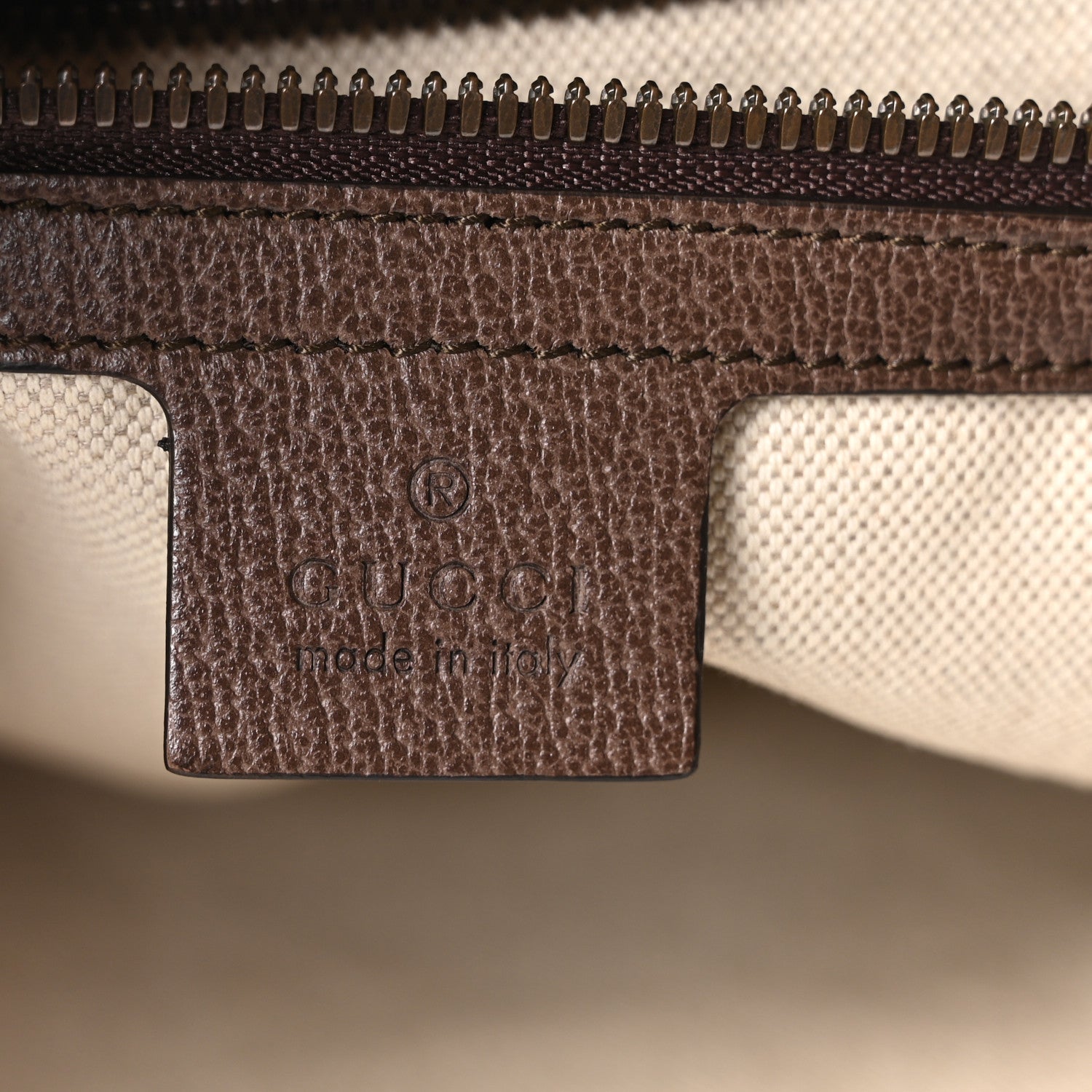 GG Supreme Monogram Web Ophidia Half Moon Hobo Brown