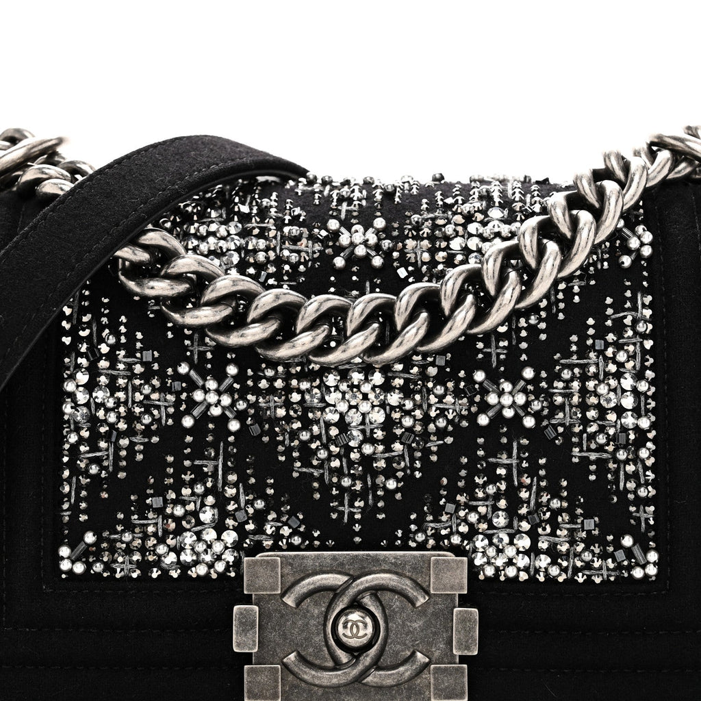 Wool Felt Embellished Small Boy Flap Black
