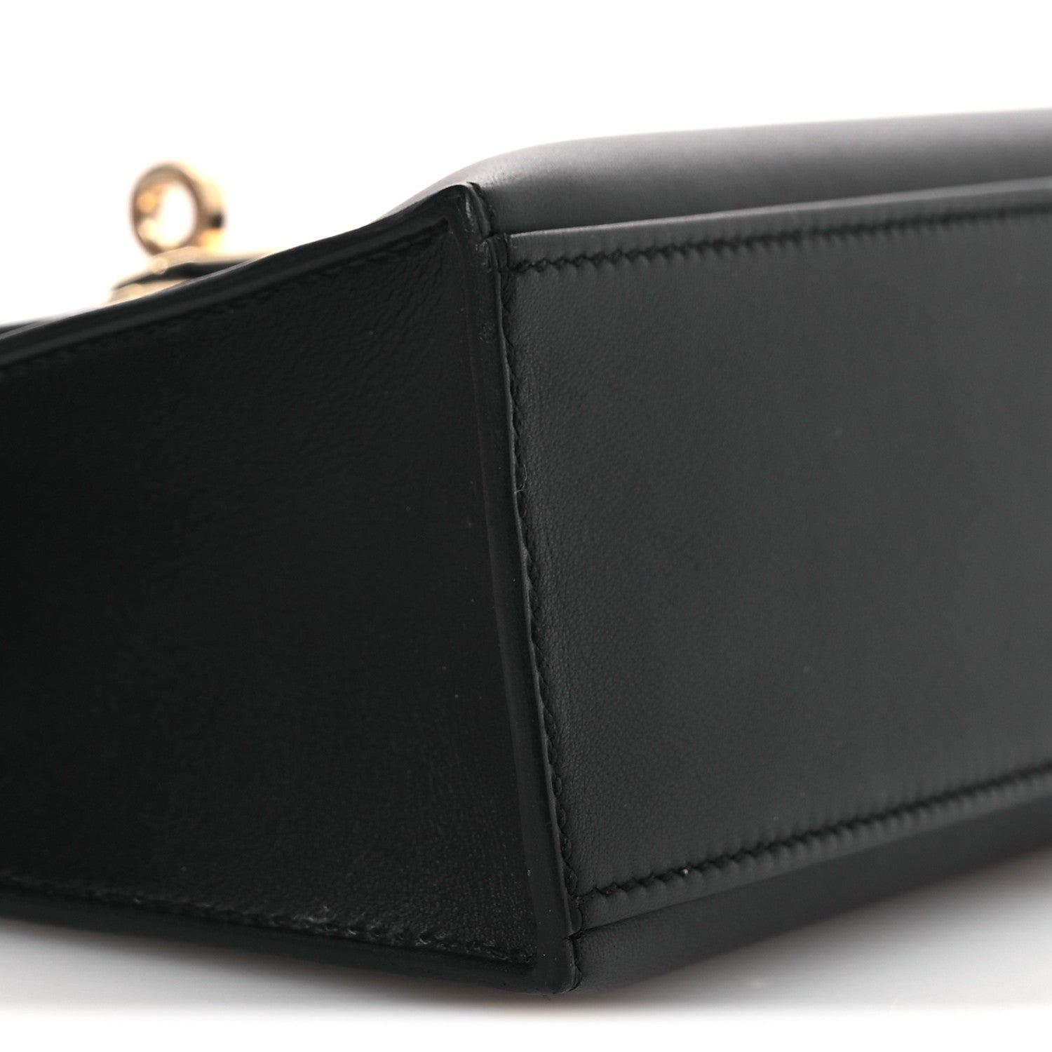 Swift Horseshoe Kelly Pochette Clutch Black Lime