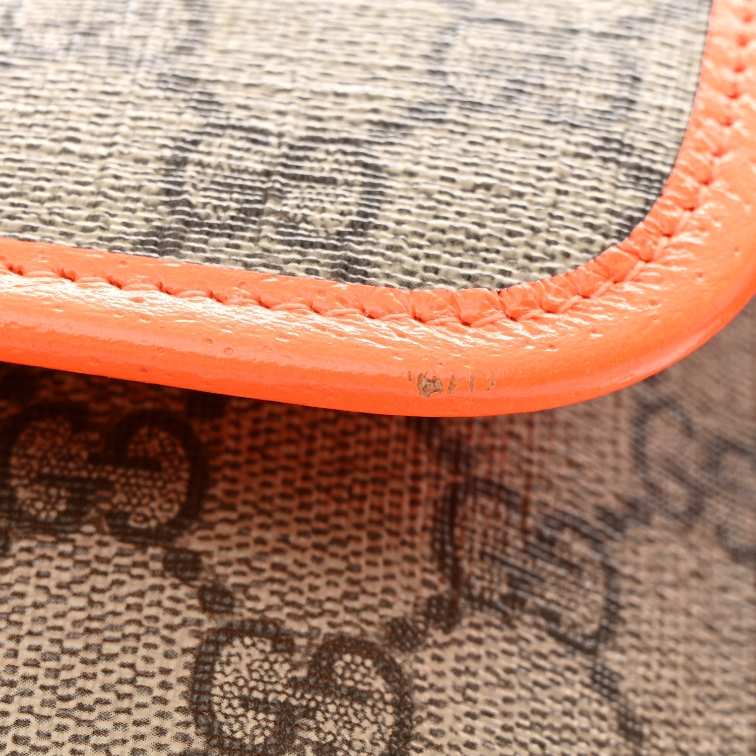 GG Supreme Monogram Web Small Ophidia Belt Bag Beige Ebony Orange Fluo